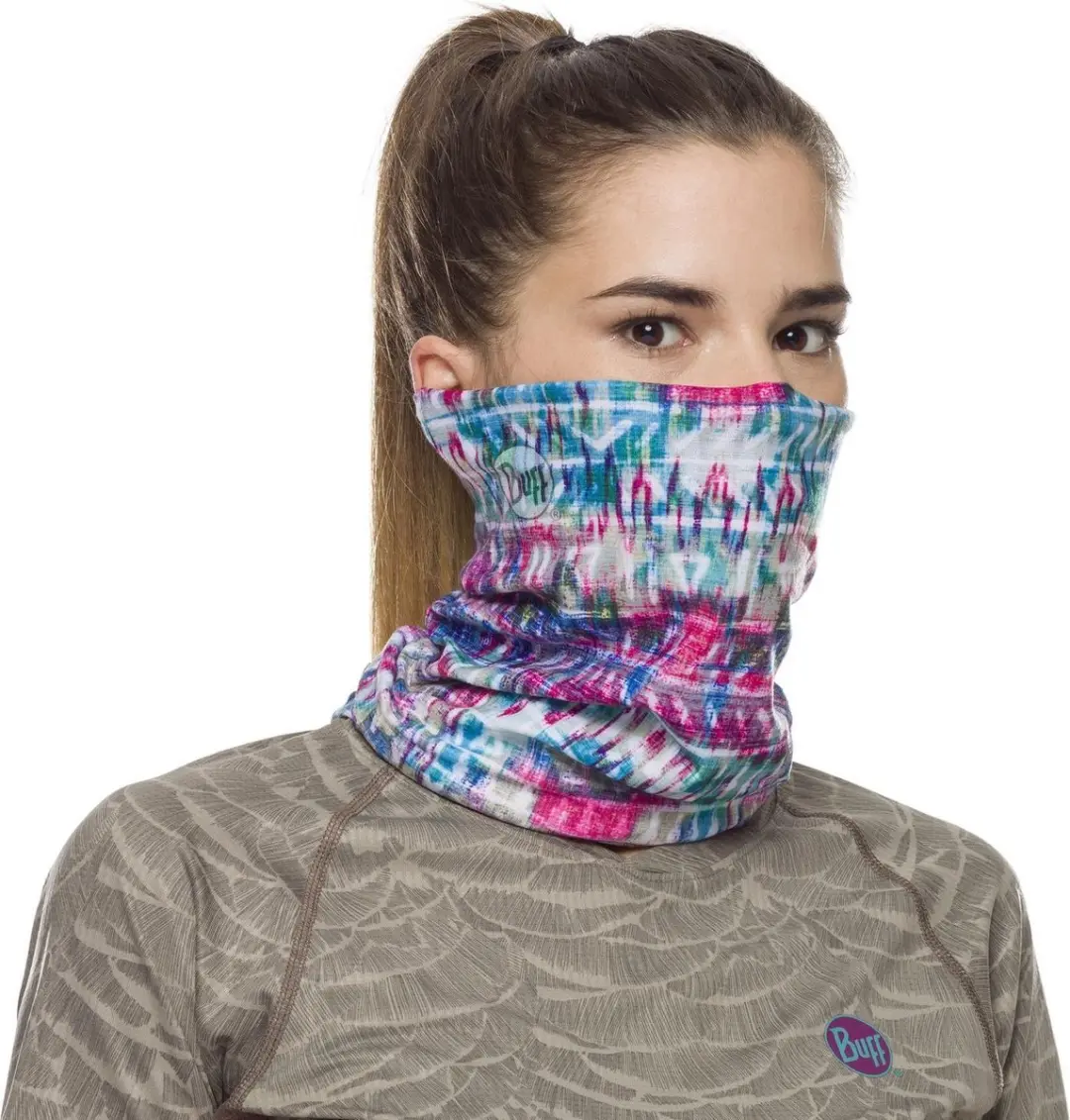 Buff Camu & Angler Coolnet UV Real Tree Edge Nekwarmer - Groen - afbeelding 3 van 6