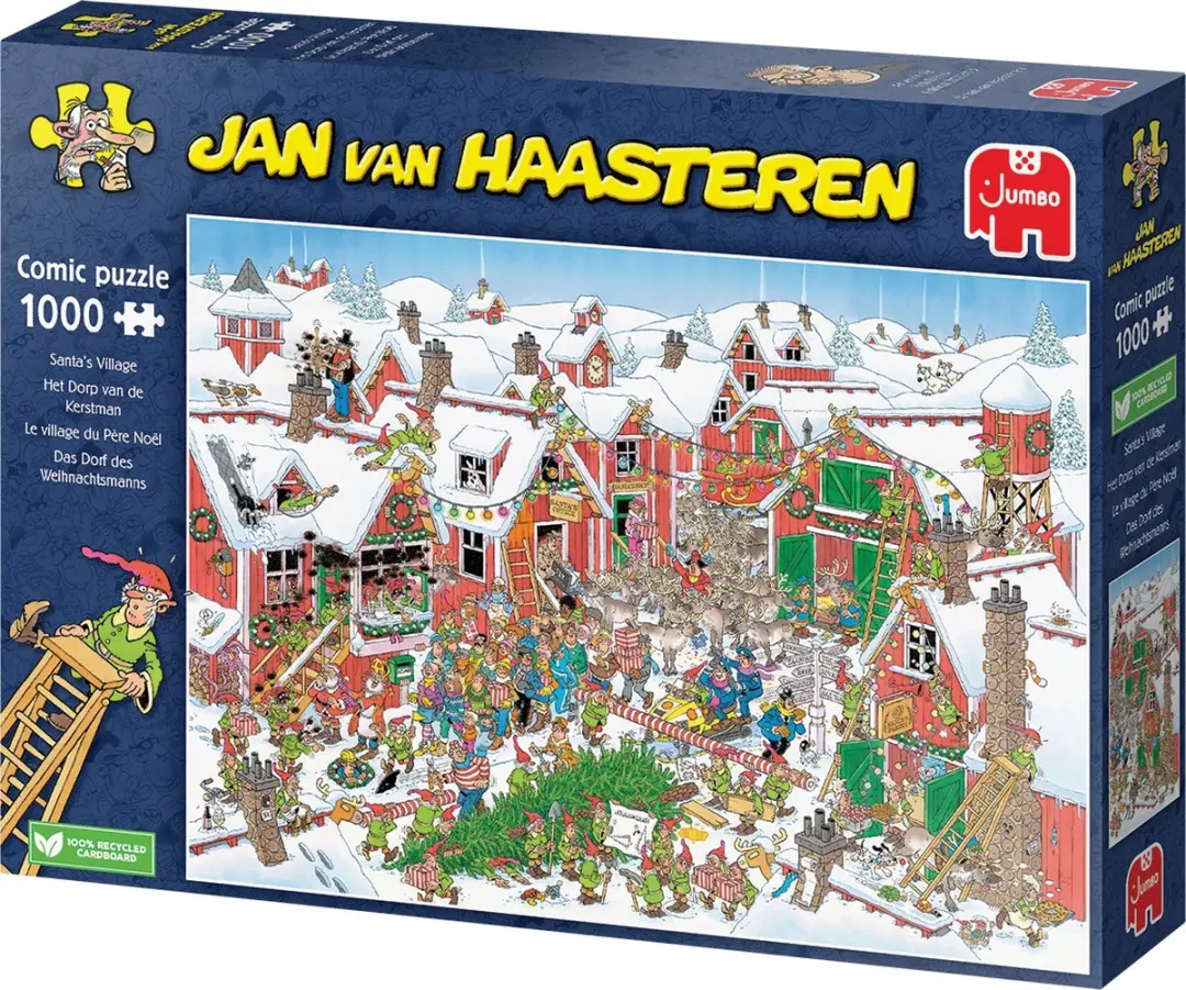 Jumbo Jan van Haasteren Het dorp van de Kerstman Legpuzzel 1000 Stuks - afbeelding 3 van 6