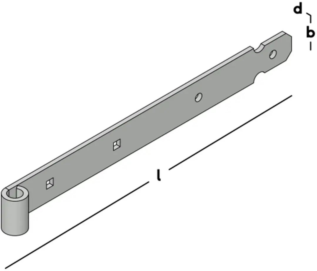 GB Bladscharnier Duimgeheng 400mm 424070 - afbeelding 2 van 6