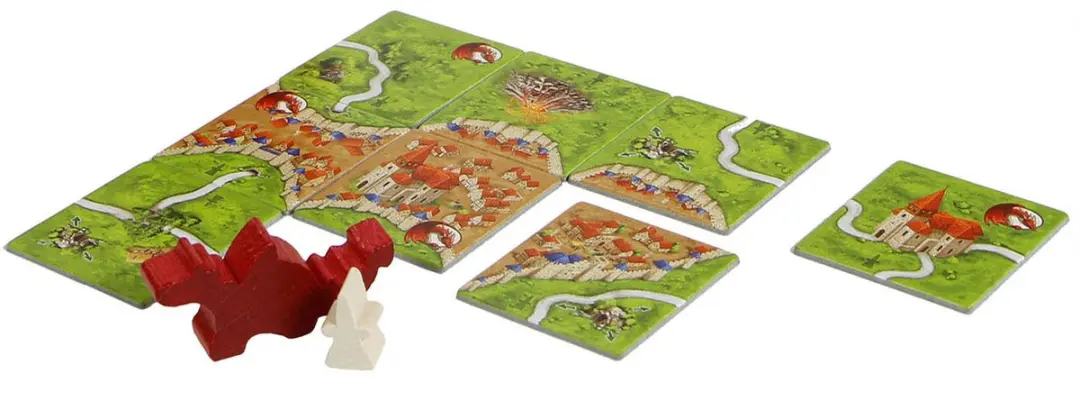 999 Games Carcassonne De Draak, de Fee en de Jonkvrouw Uitbreiding - Bordspel - afbeelding 5 van 6