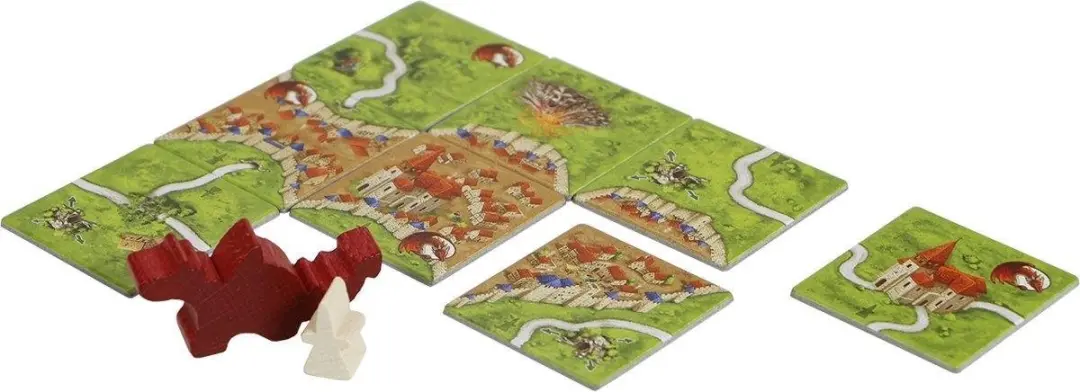 999 Games Carcassonne De Draak, de Fee en de Jonkvrouw Uitbreiding - Bordspel - afbeelding 6 van 6