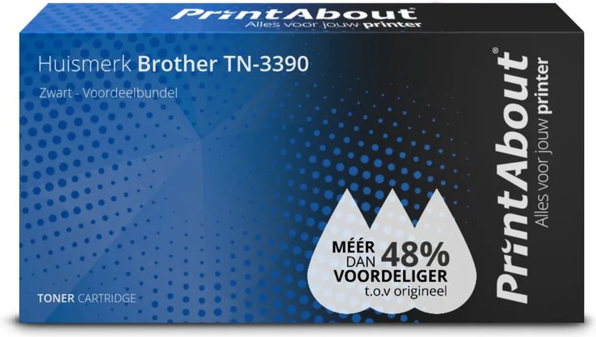 PrintAbout TN-3390 Toner Zwart - 2 Stuks