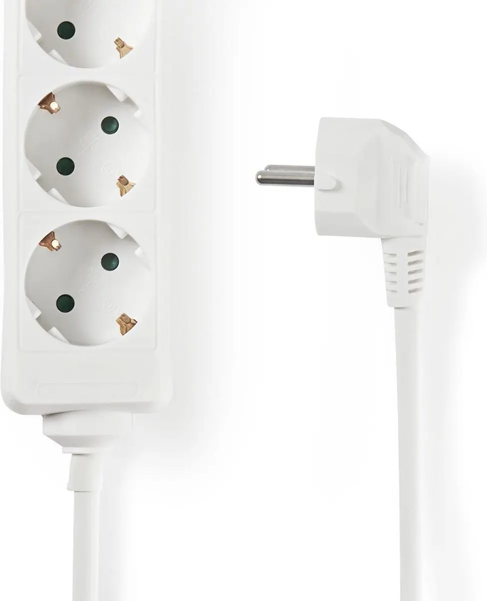 Nedis Randaarde Stekkerdoos 3-wegs 1.5m 3680W Wit - afbeelding 3 van 4