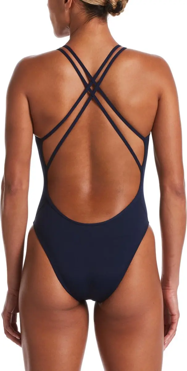 Nike Swim Hydrostrong Spiderback Badpak - Maat 42 - Marineblauw - afbeelding 2 van 5