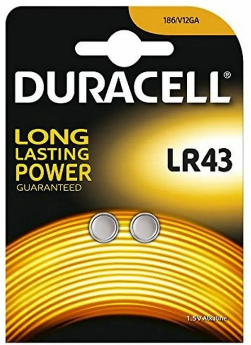 Duracell LR43 Knoopcel - 2 Stuks