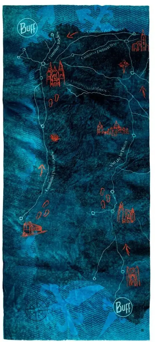 Buff El Camino Coolnet UV Peninsula Denim - Nekwarmer/Hoofddoek - Blauw - afbeelding 2 van 6
