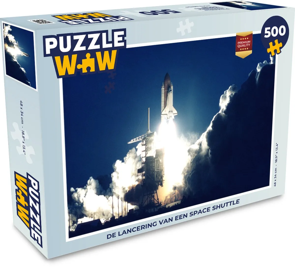 PuzzleWow Space Shuttle Legpuzzel 500 Stuks - Multicolor