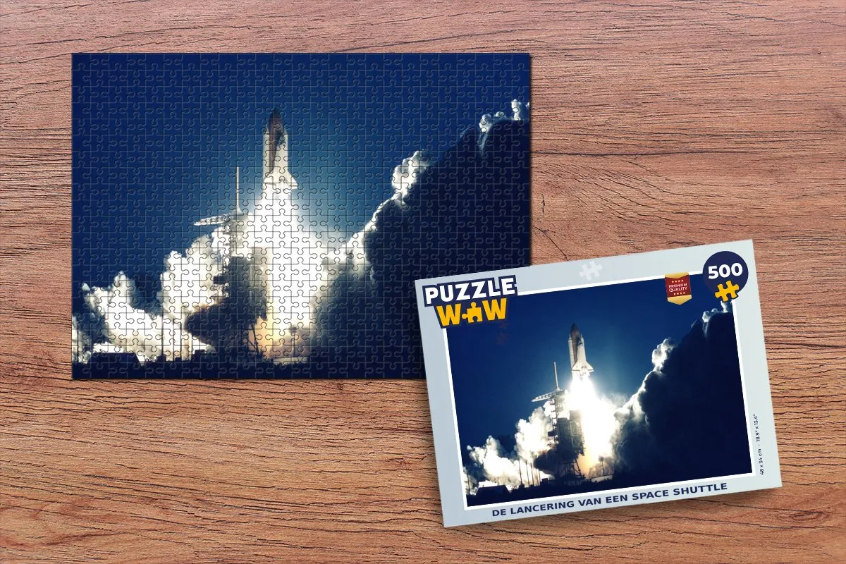 PuzzleWow Space Shuttle Legpuzzel 500 Stuks - Multicolor