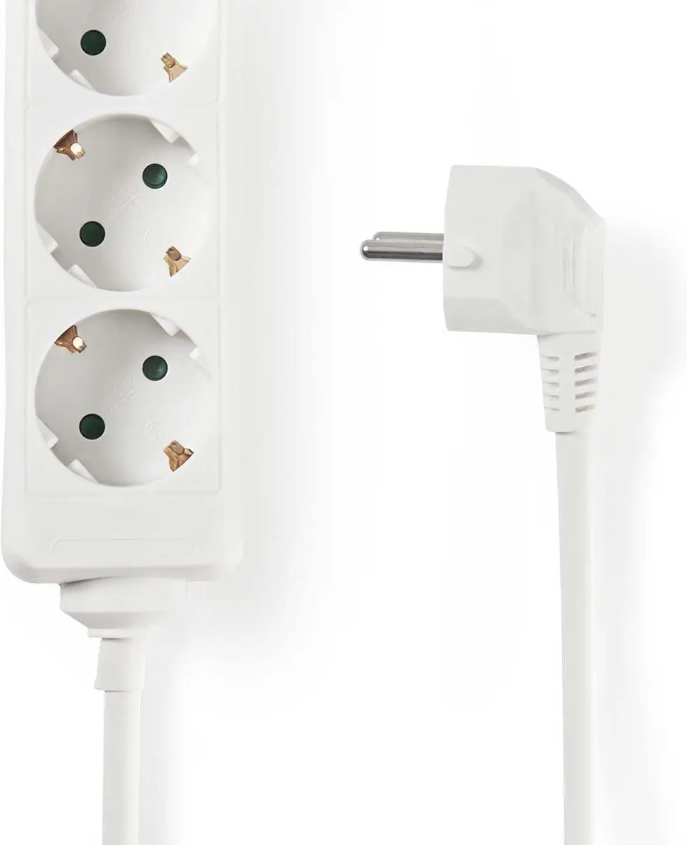 Nedis Stekkerdoos Type F 3-wegs 3m - 3680W Wit - afbeelding 4 van 6