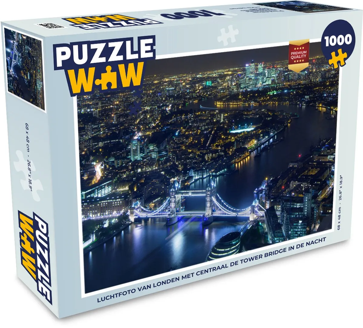 PuzzleWow Londen Nachtpuzzel 1000 Stuks - Multicolor