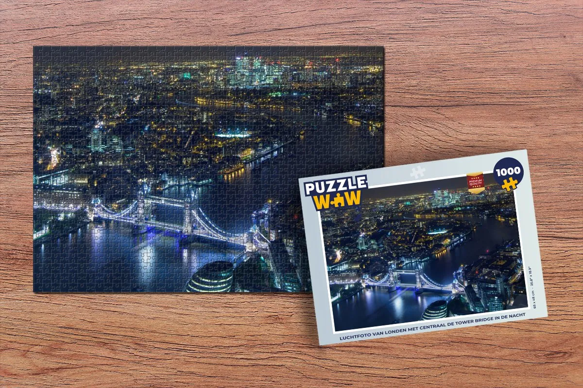 PuzzleWow Londen Nachtpuzzel 1000 Stuks - Multicolor