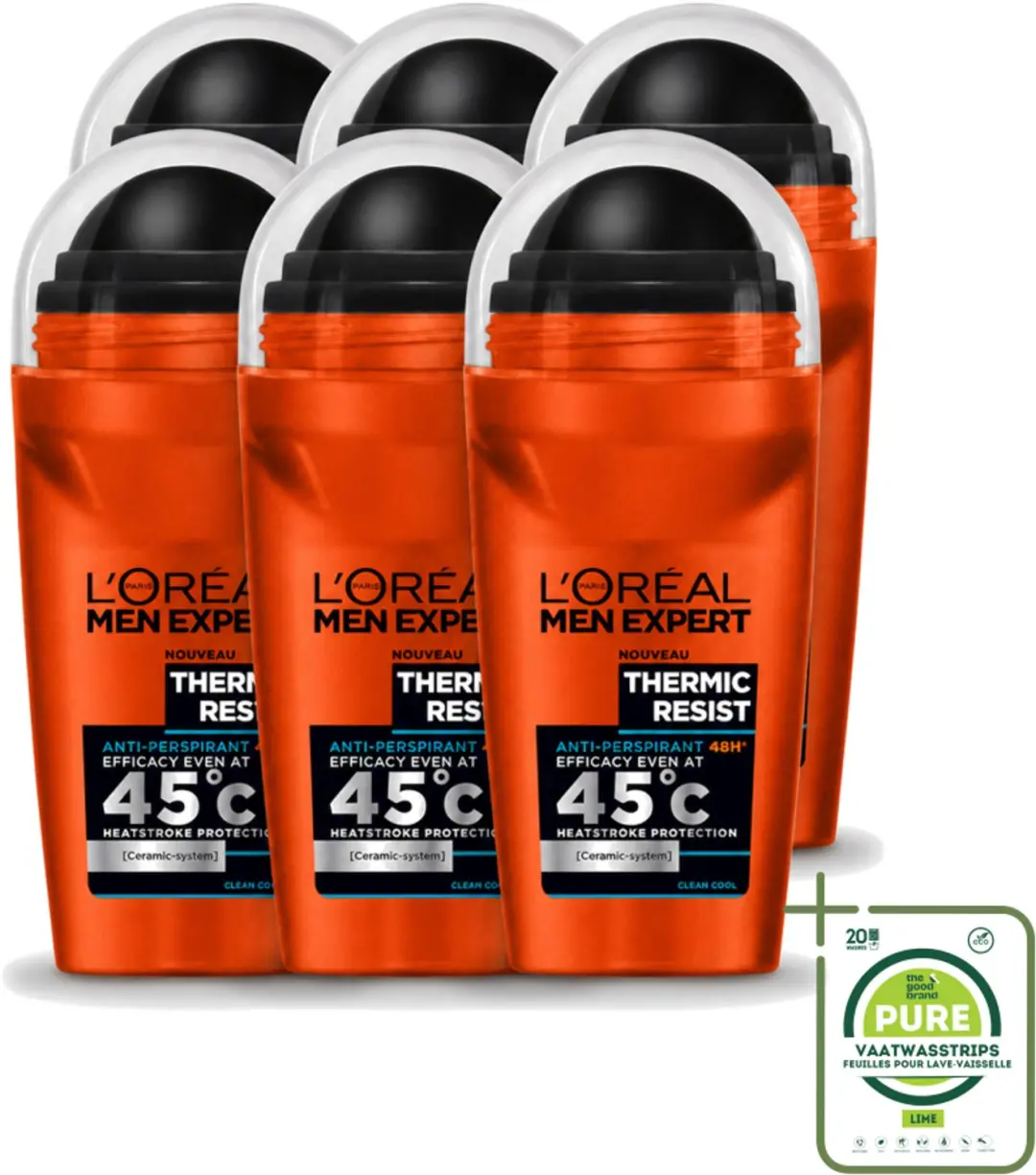 6 x L'Oréal Paris Men Expert Thermic Resist
