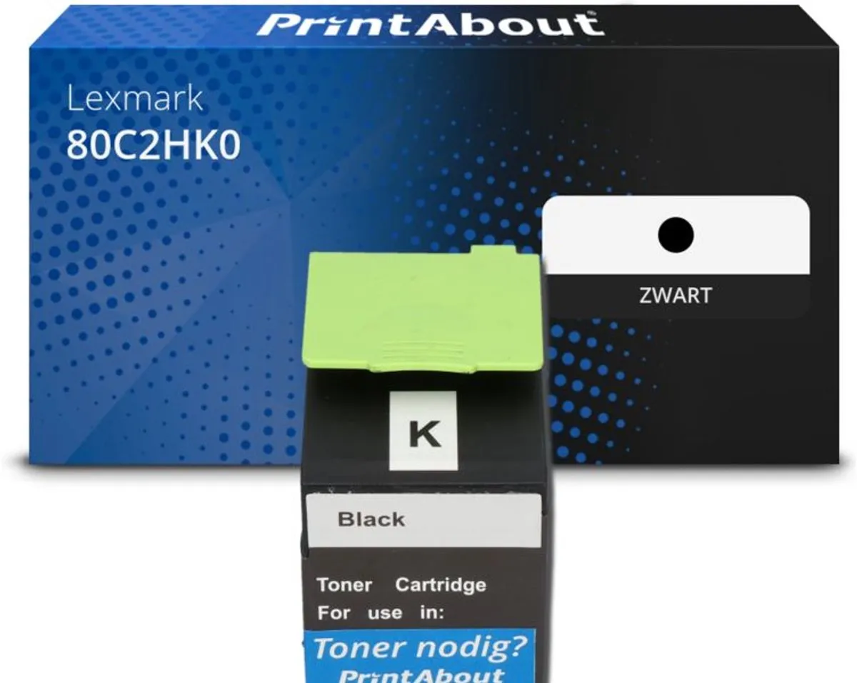 PrintAbout Lexmark 80C2HK0 Toner Zwart