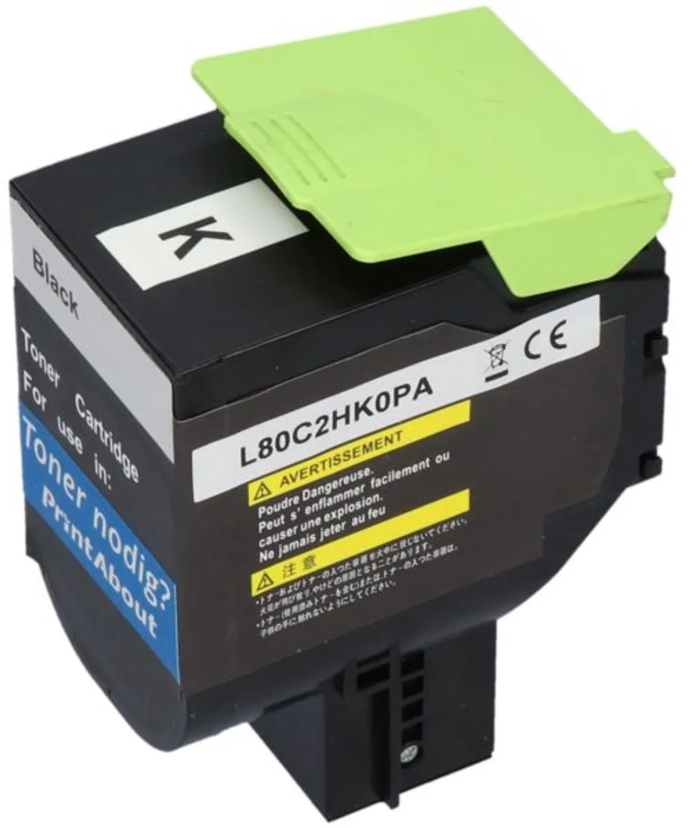 PrintAbout Lexmark 80C2HK0 Toner Zwart - 4.400 Stuks