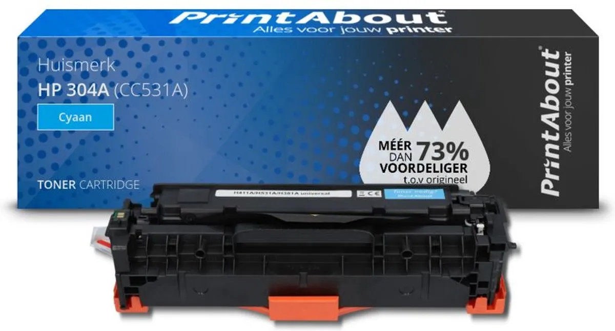PrintAbout HP 304A CC531A Toner Cyaan