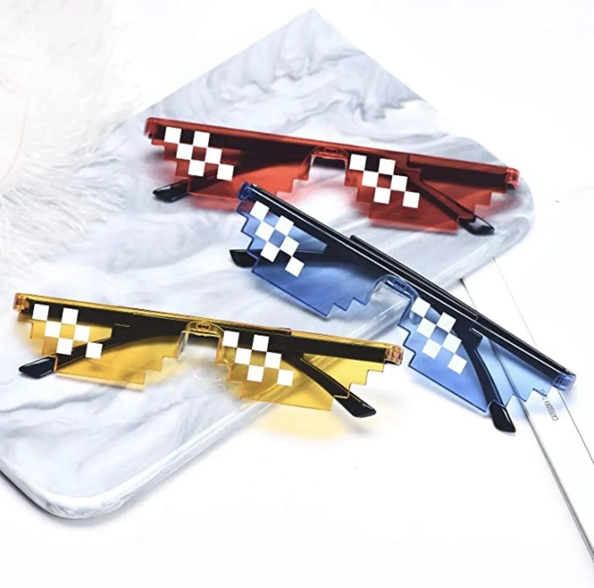 Minecraft Thug Life Zonnebril - Blauw