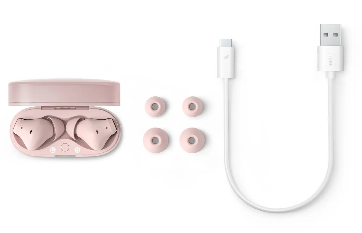 Philips TAT2000 In-Ear Oordopjes - 32u Afspeeltijd - Roze