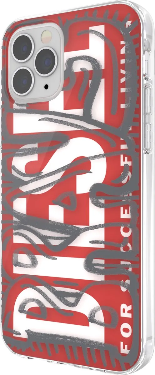 Apple iPhone 12 Pro Hoesje - Diesel - Snap Serie - Hard Kunststof Backcover - Rood - Hoesje Geschikt Voor Apple iPhone 12 Pro