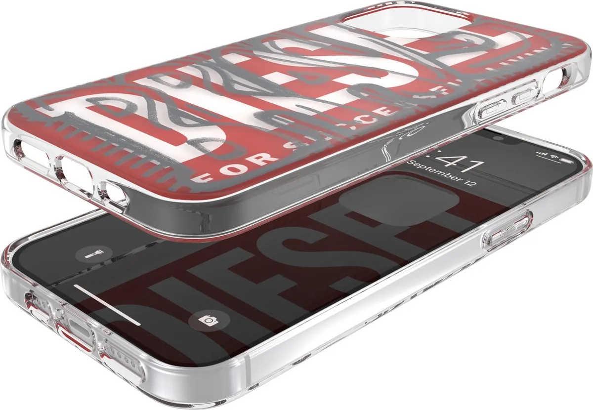 Diesel Snap Serie iPhone 12 Pro Hoesje - Rood - afbeelding 6 van 6