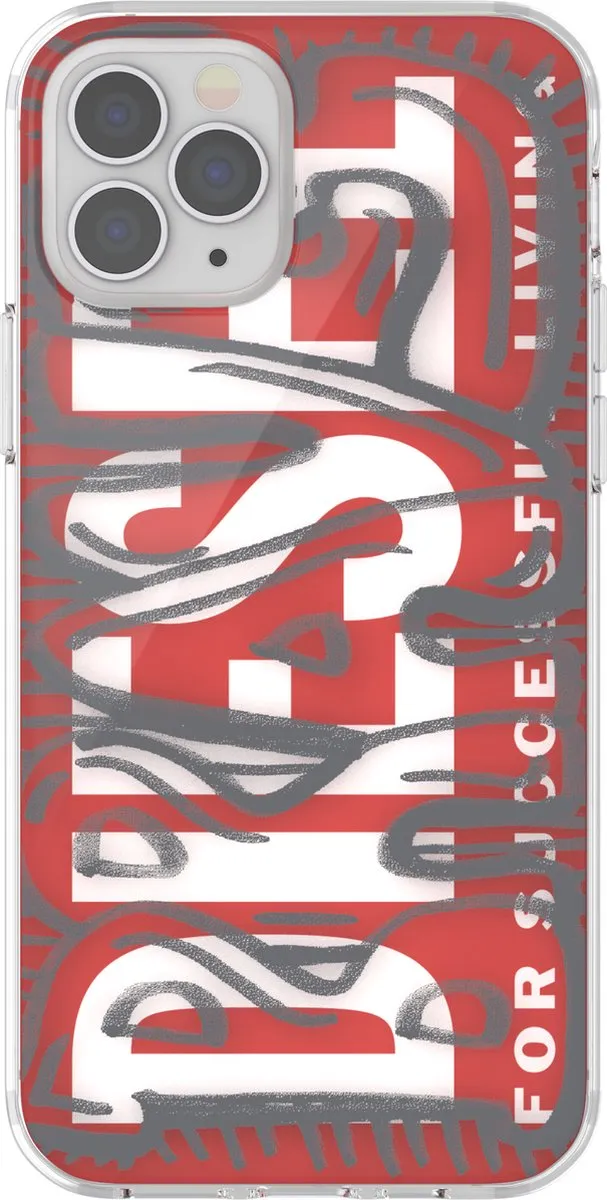 Apple iPhone 12 Pro Hoesje - Diesel - Snap Serie - Hard Kunststof Backcover - Rood - Hoesje Geschikt Voor Apple iPhone 12 Pro