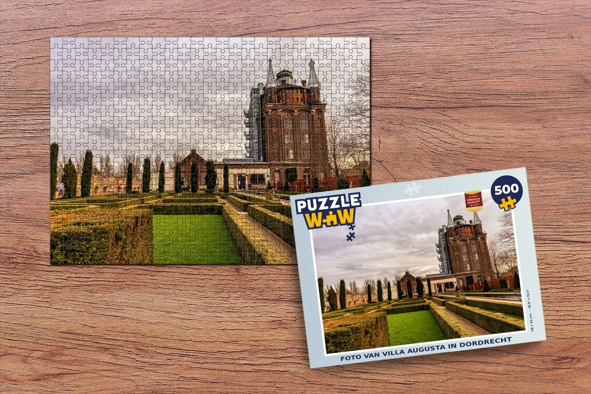 PuzzleWow Architectuur Villa Legpuzzel 500 Stuks - Multicolor