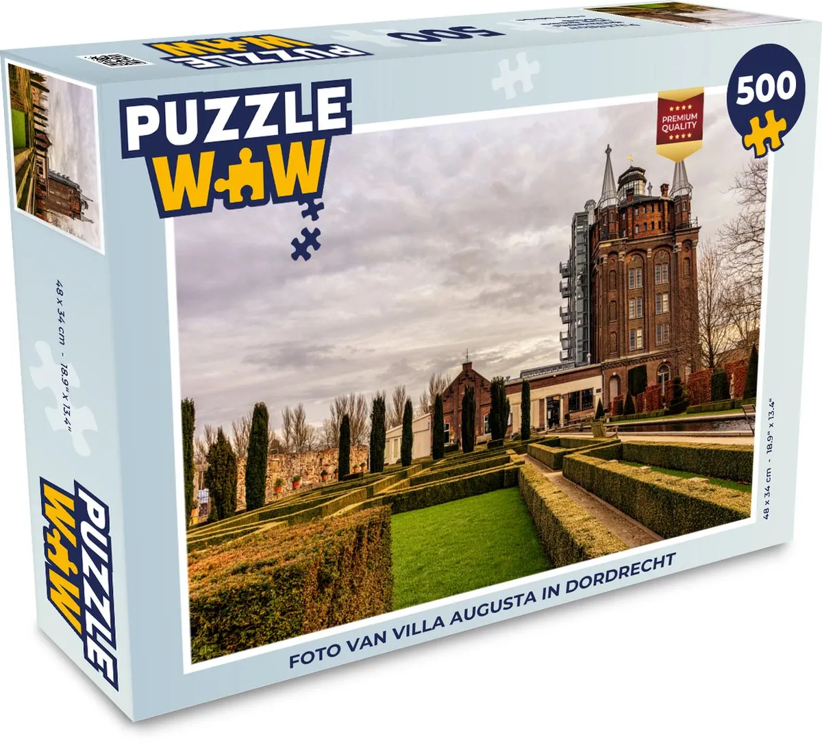 PuzzleWow Architectuur Villa Legpuzzel 500 Stuks - Multicolor