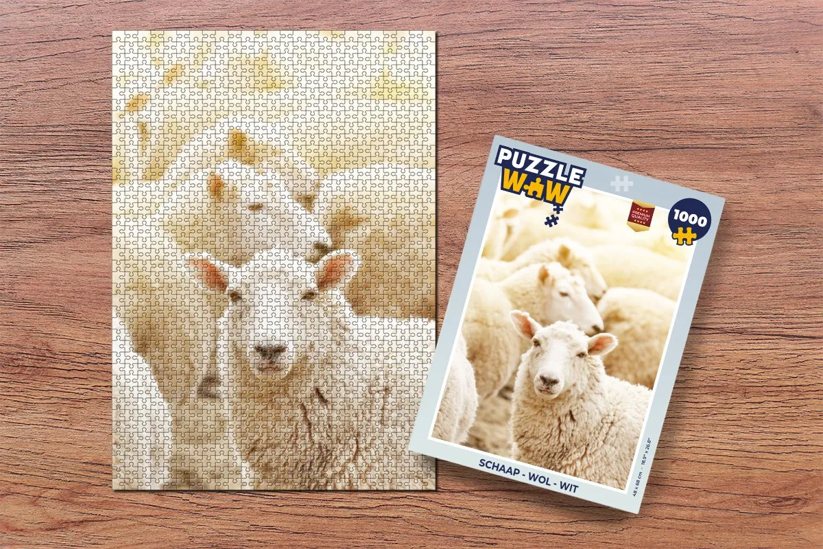 PuzzleWow Schaap Wol Wit Legpuzzel 1000 Stuks