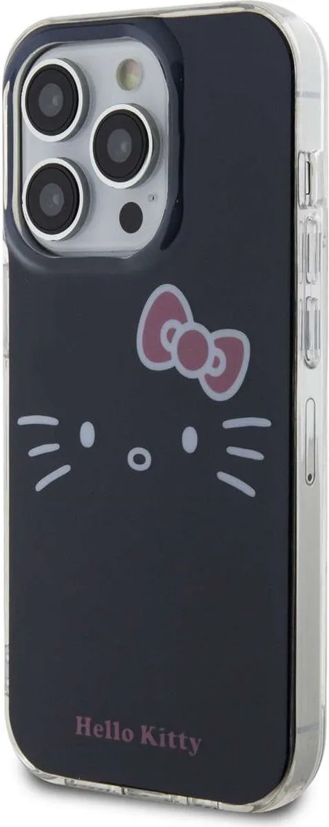 Hello Kitty IML Kitty Face Hoesje iPhone 15 Pro Max - Zwart