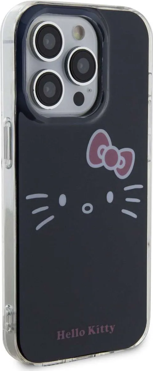 Hello Kitty IML Kitty Face Hoesje iPhone 15 Pro Max - Zwart