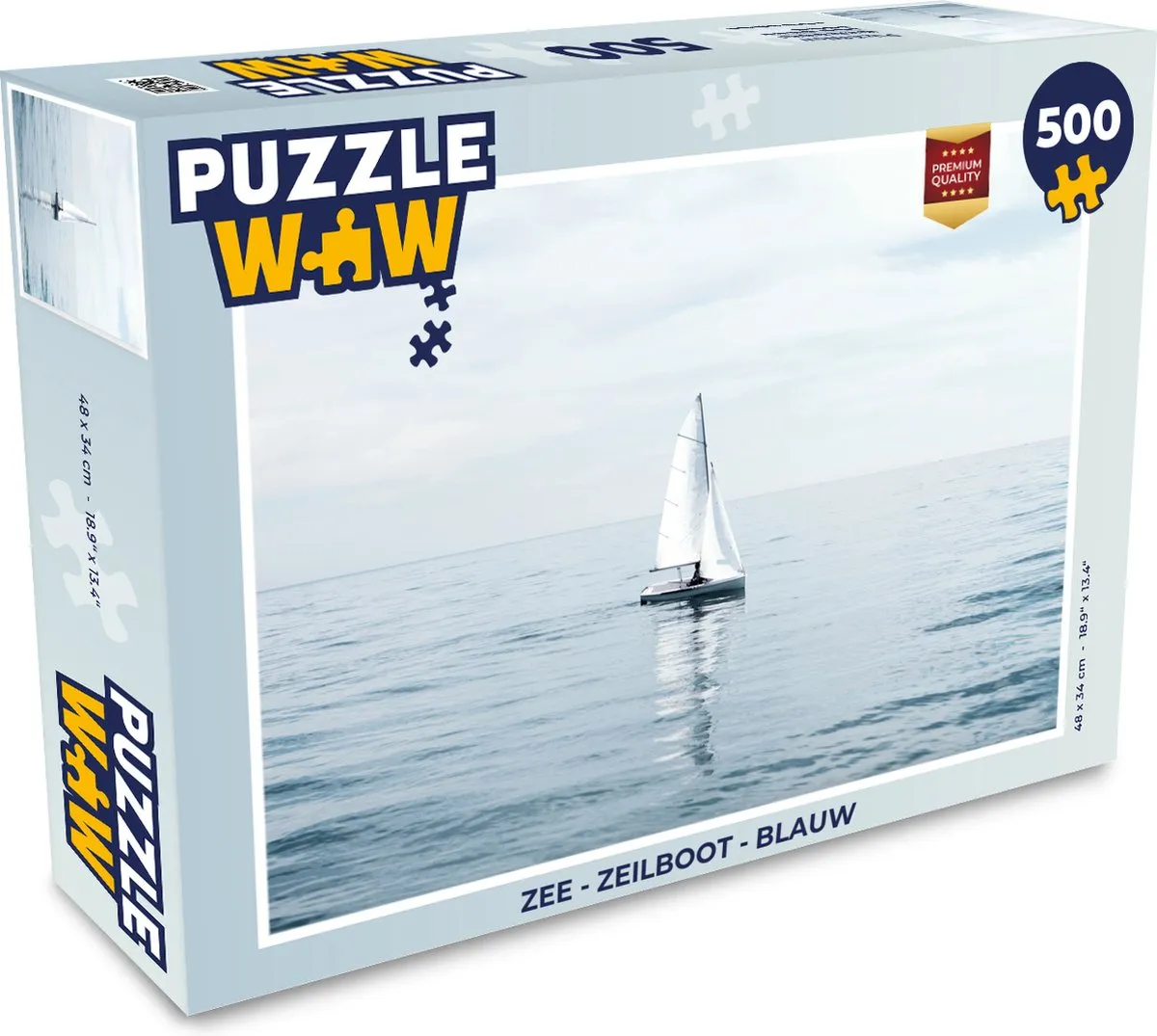 PuzzleWow Zee Zeilboot Legpuzzel 500 Stuks - Multicolor