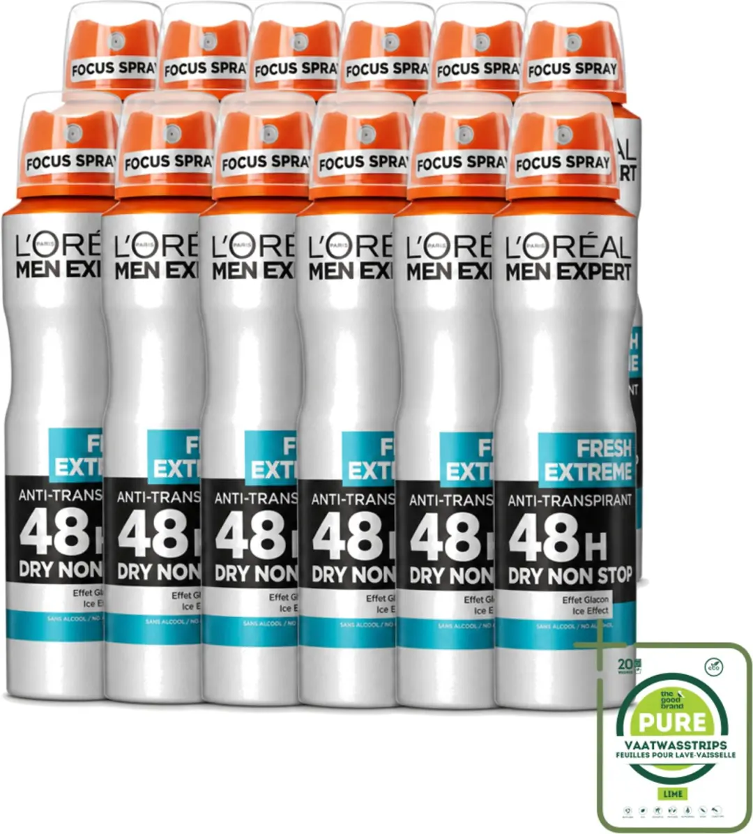 12 x L'Oréal Paris Men Expert Fresh Extreme