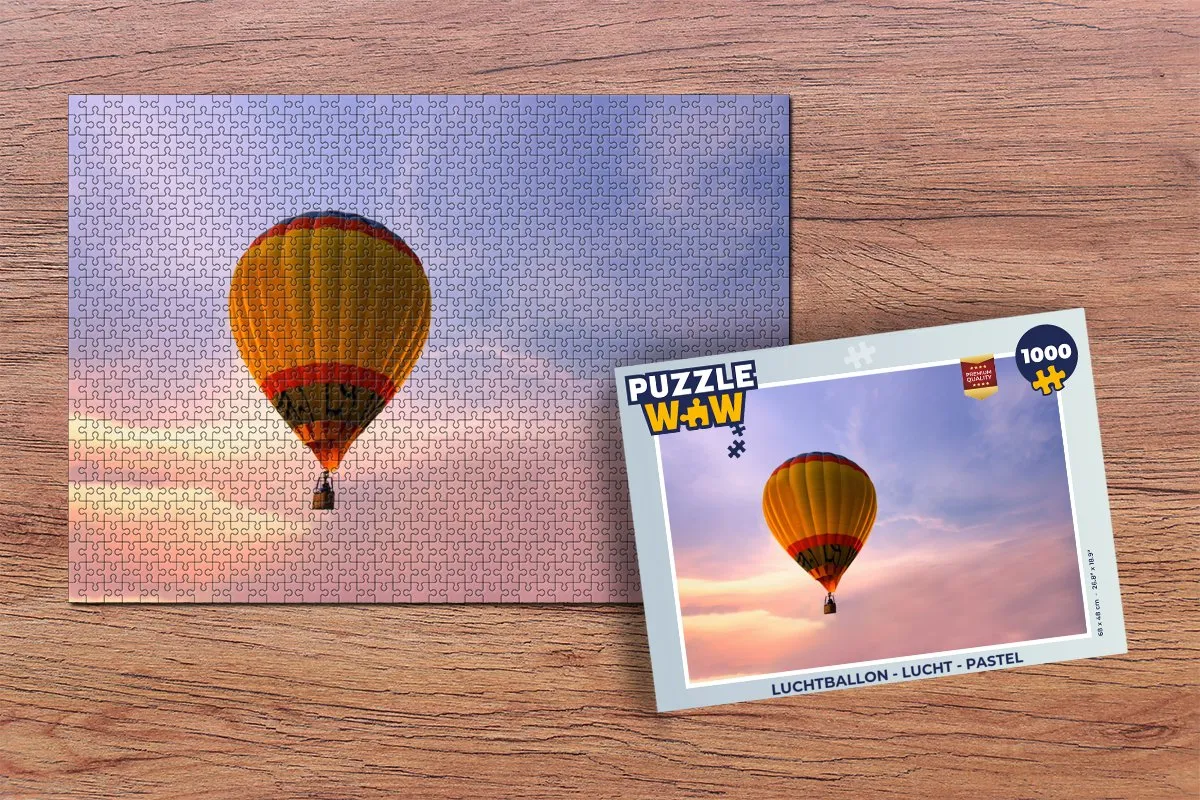 PuzzleWow Luchtballon Legpuzzel 1000 Stuks - Multicolor
