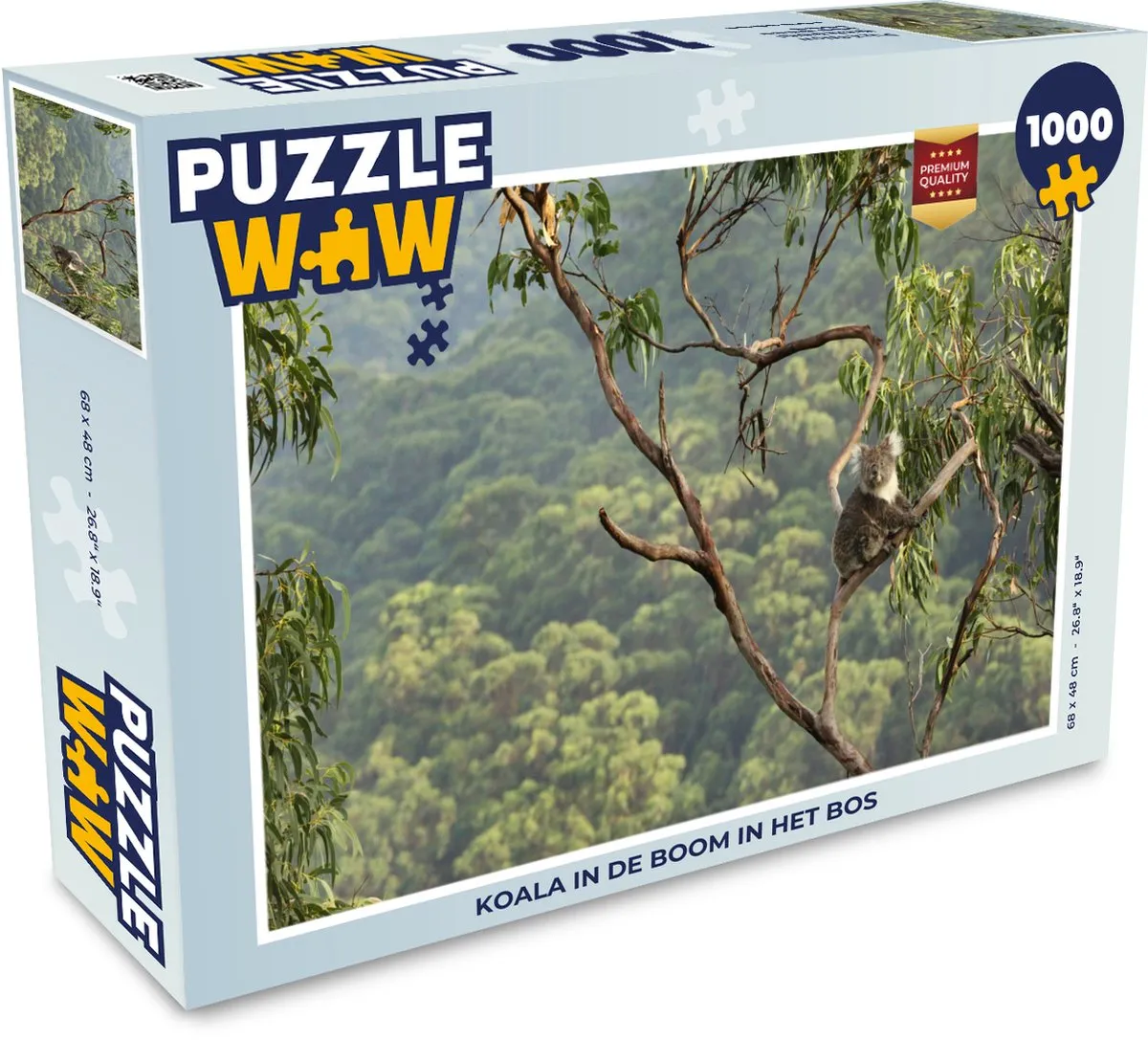 PuzzleWow Legpuzzel Koala in de Boom 1000 Stuks - Multicolor