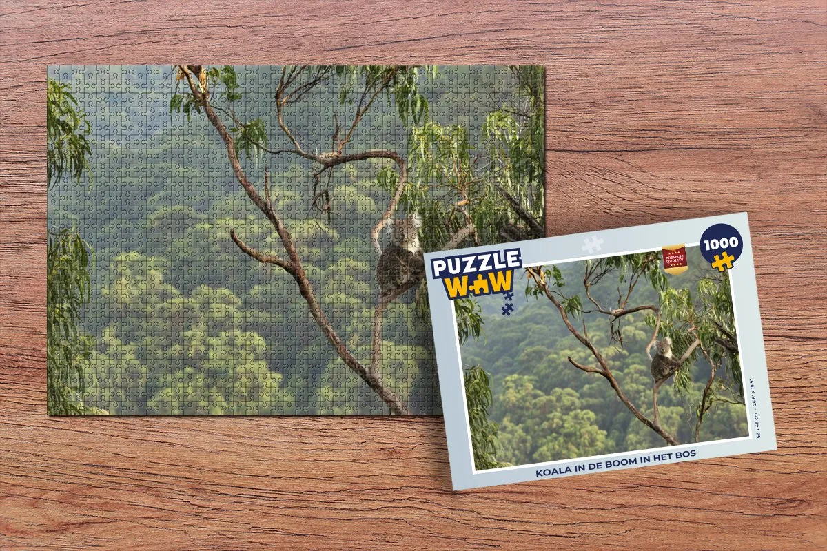 PuzzleWow Legpuzzel Koala in de Boom 1000 Stuks - Multicolor