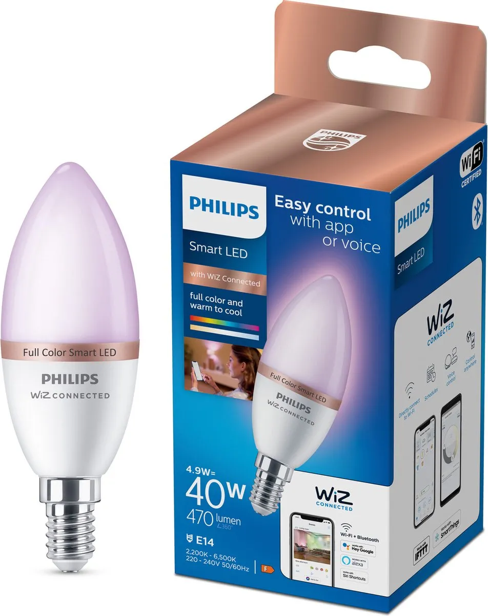 Philips Smart LED E14 5W RGBW Kaarslamp