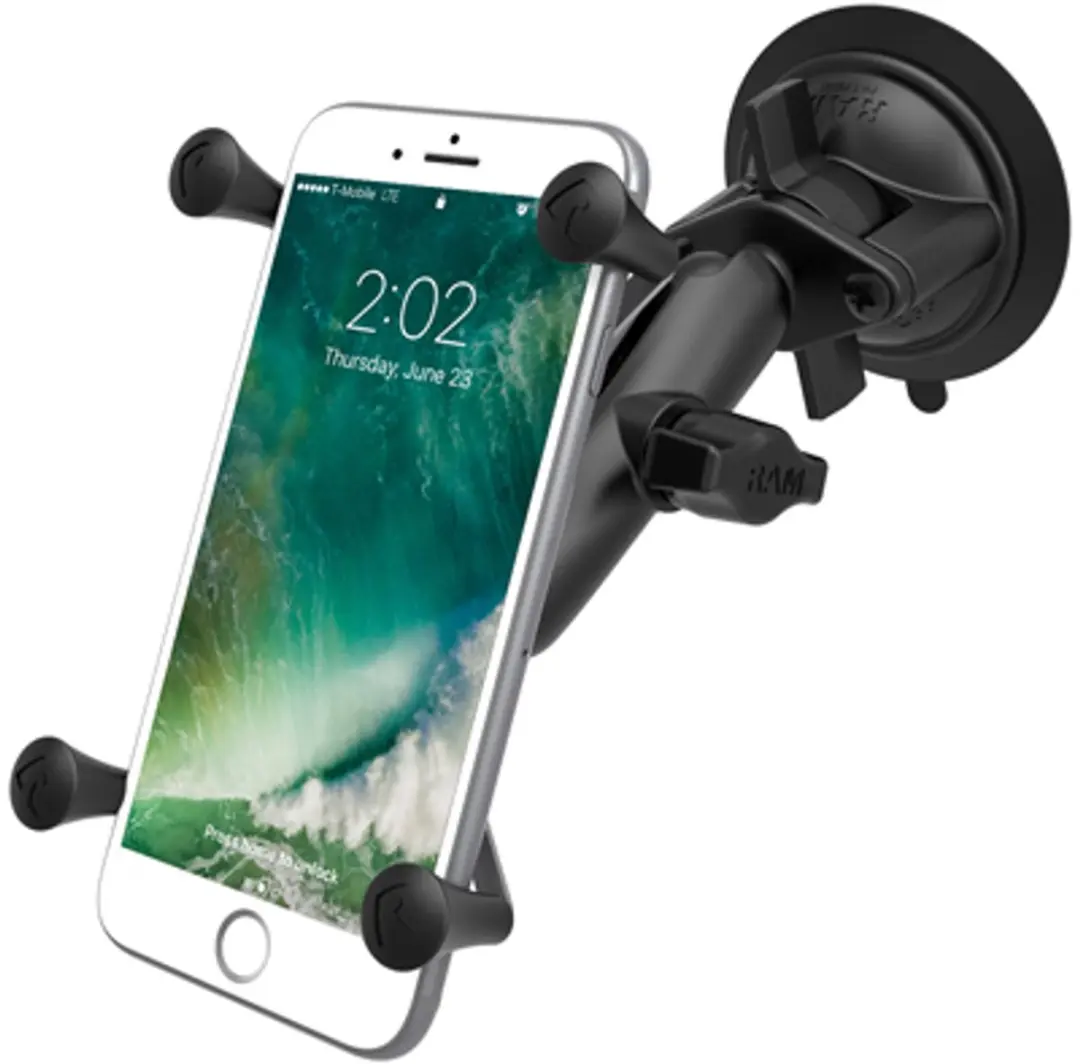 RAM Mounts X-Grip Twist-Lock Telefoonhouder Auto - Groot - Zwart - RAM-B-166-UN10 - afbeelding 6 van 6