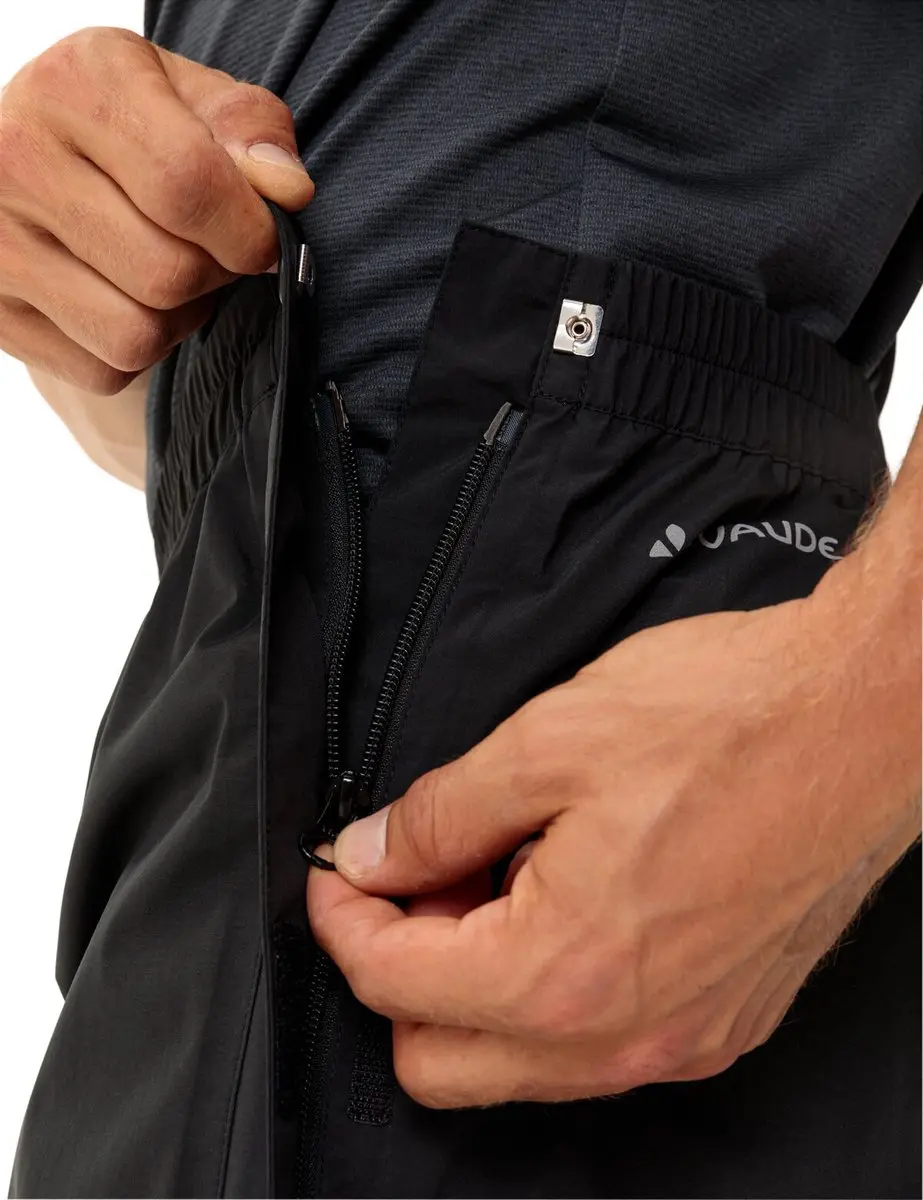 Vaude Bike Yaras Rain Zip Broek - Zwart 2XL - afbeelding 3 van 6