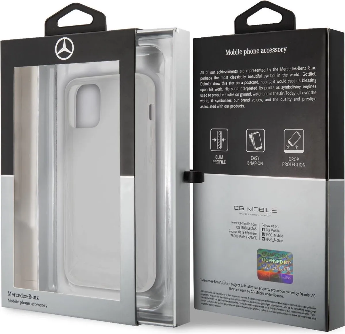 Mercedes-Benz iPhone 12 Mini Backcover 3700740483503 - Transparant