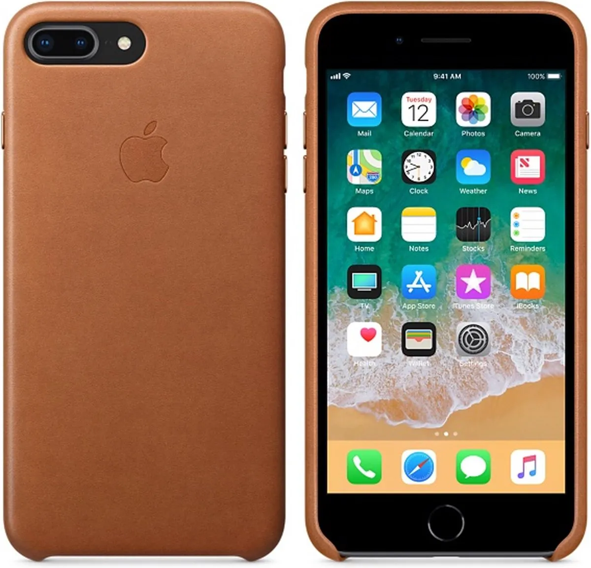 Apple Leren Hoesje iPhone 7/8 Plus MMYF2ZM/A - Bruin - afbeelding 6 van 6