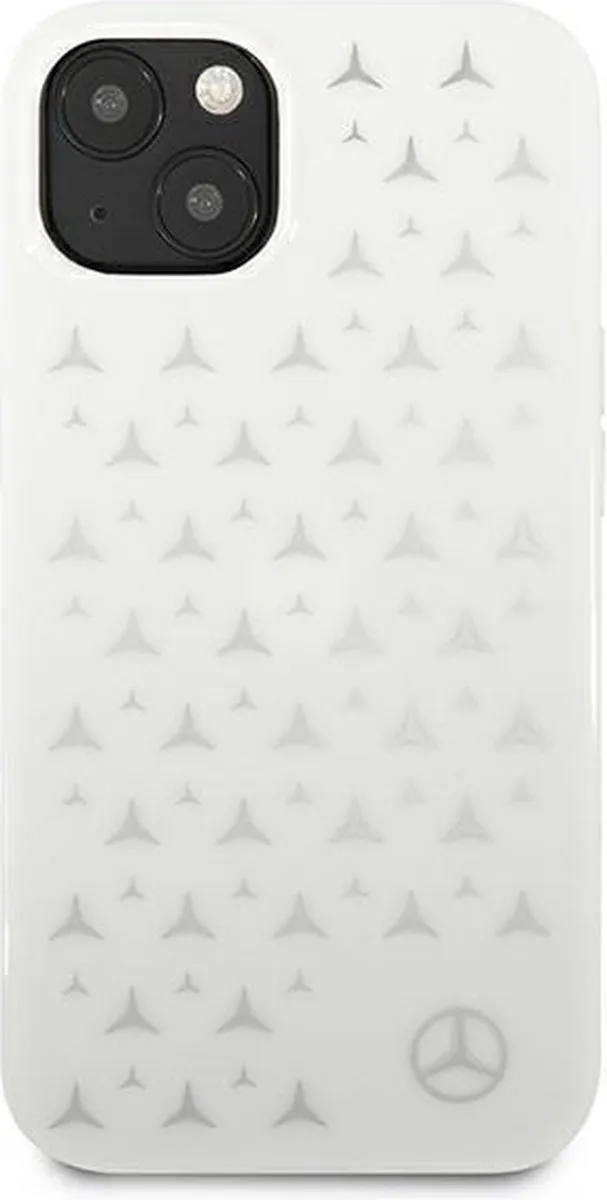 Mercedes Silver Stars Back Case iPhone 13 6.1" - Wit