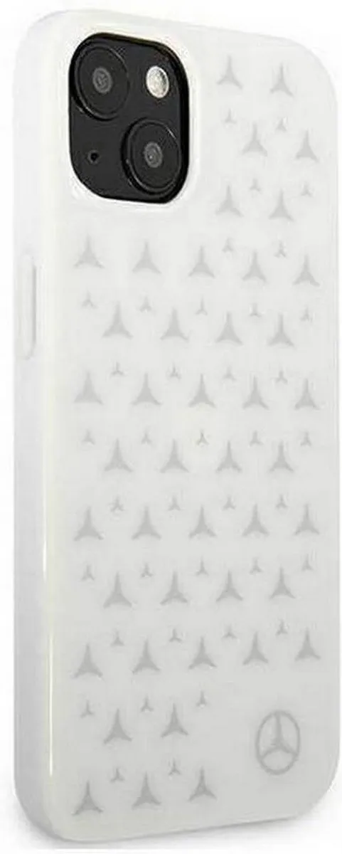 Mercedes Silver Stars Back Case iPhone 13 6.1" - Wit
