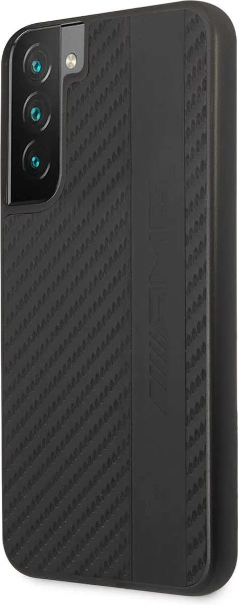 Mercedes AMG Carbon Effect Hoesje Samsung Galaxy S22 Plus - Zwart