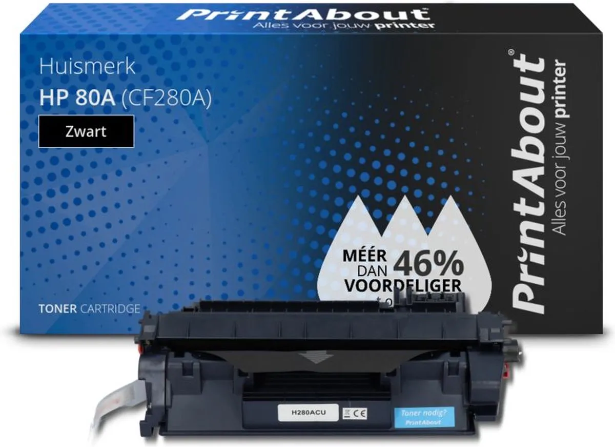 PrintAbout HP 80A CF280A Toner Zwart - 15.000 pagina's