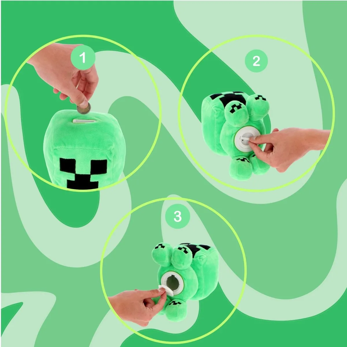 Minecraft Pluche Spaarpot - Multicolor