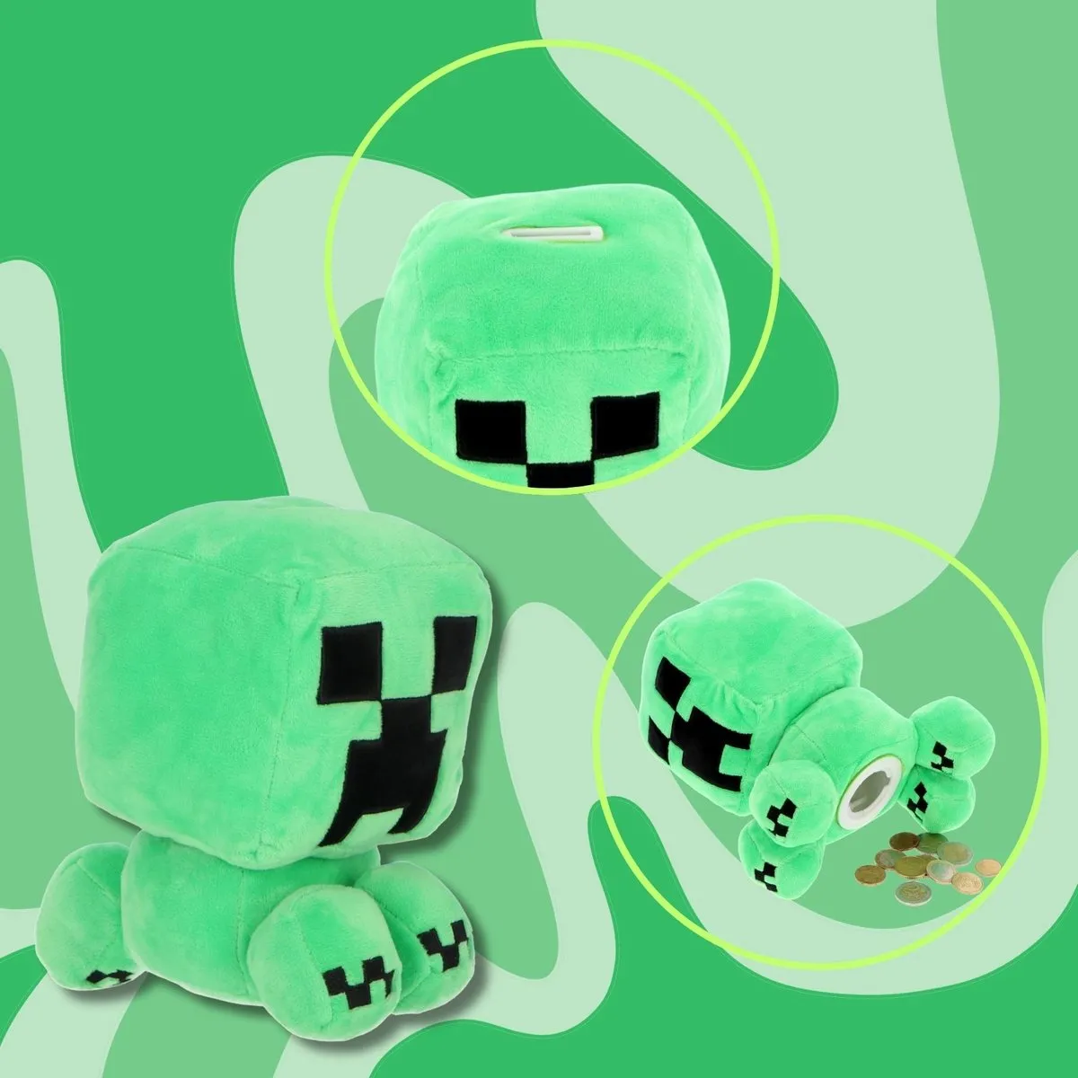 Minecraft Pluche Spaarpot - Multicolor