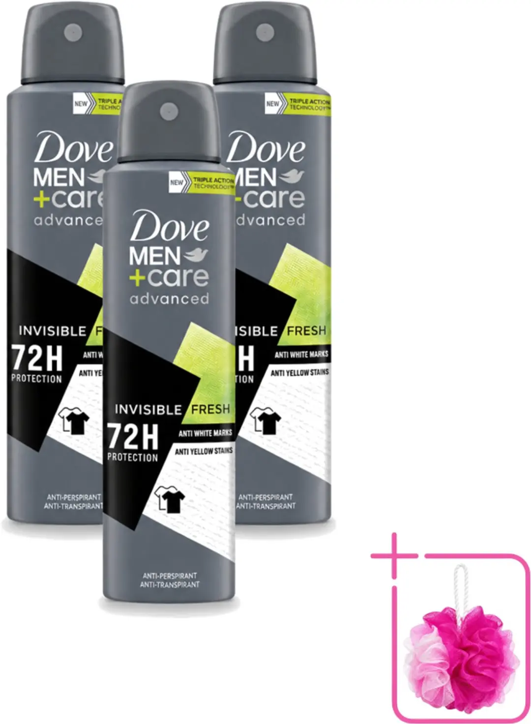 3 x Dove Men+Care