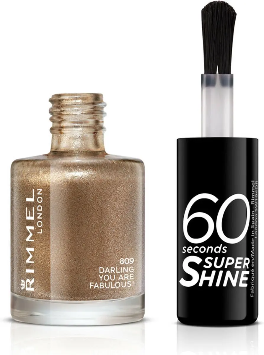 Rimmel London Nagellak 60 Seconds SuperShine 809 Darling, You Are Fabulous! - 3x8ml - afbeelding 4 van 6