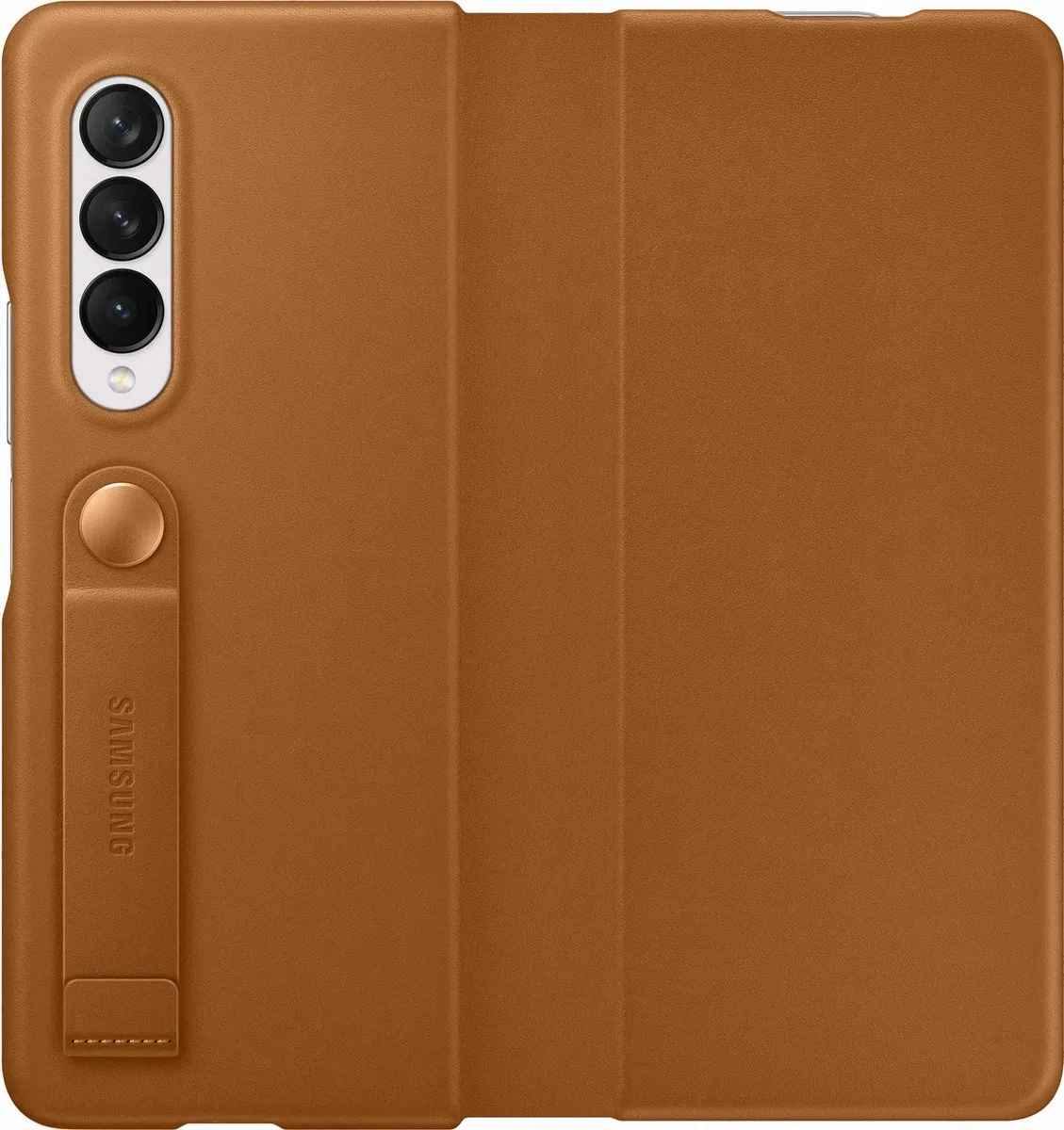 Samsung Galaxy Z Fold3 Lederen Hoesje - Camel - EF-FF926LAEGWW
