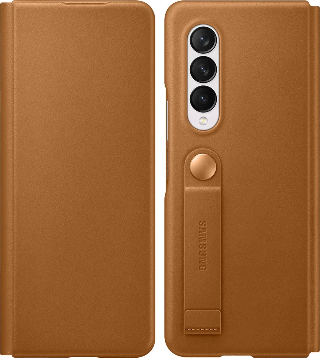 Samsung Galaxy Z Fold3 Lederen Hoesje - Camel - EF-FF926LAEGWW