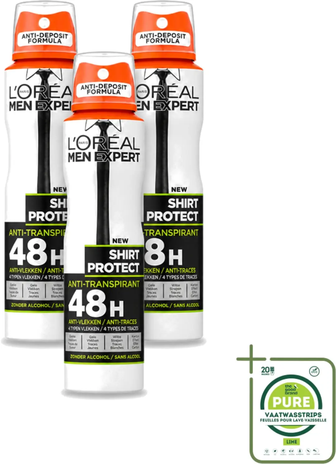 3 x L'Oréal Men Expert Shirt Protect